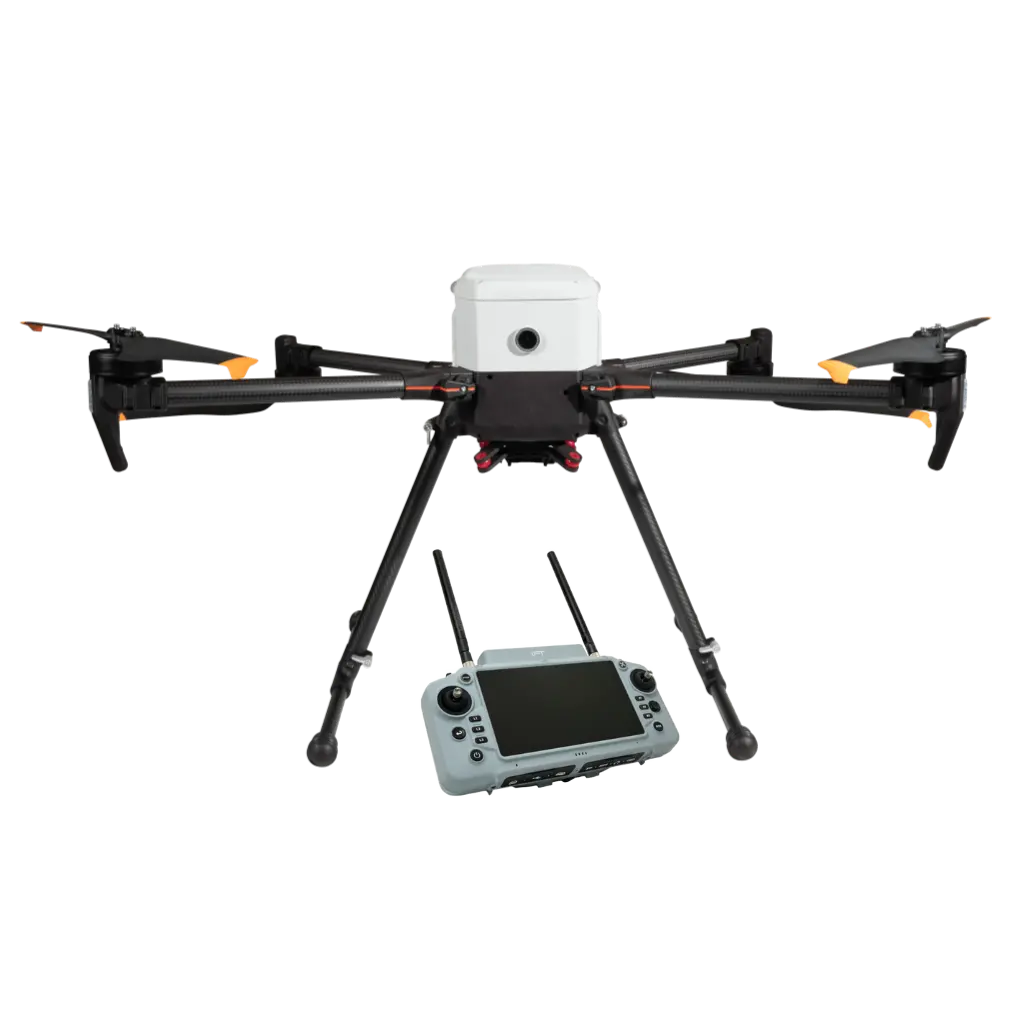 Inspired Flight If800 Tomcat Quadcopter With Gs-One Ground Control Station Bundle
Includes:
1 - If800 Tomcat  Aircraft
1 - Gs-One Ground Controller
1 - Rugged Transport Case
2 - Batteries
1 - Charger 1