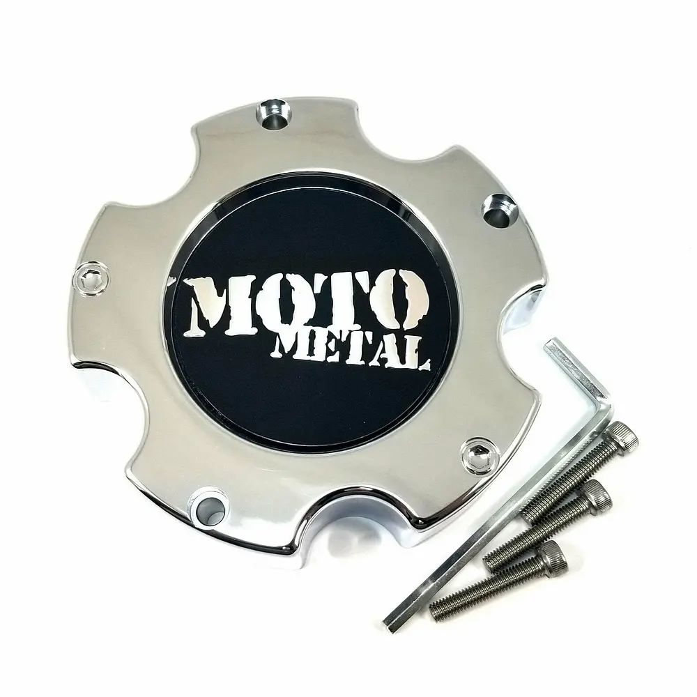 Moto Metal 5X5.5 Chrome Cap New Logo 1
