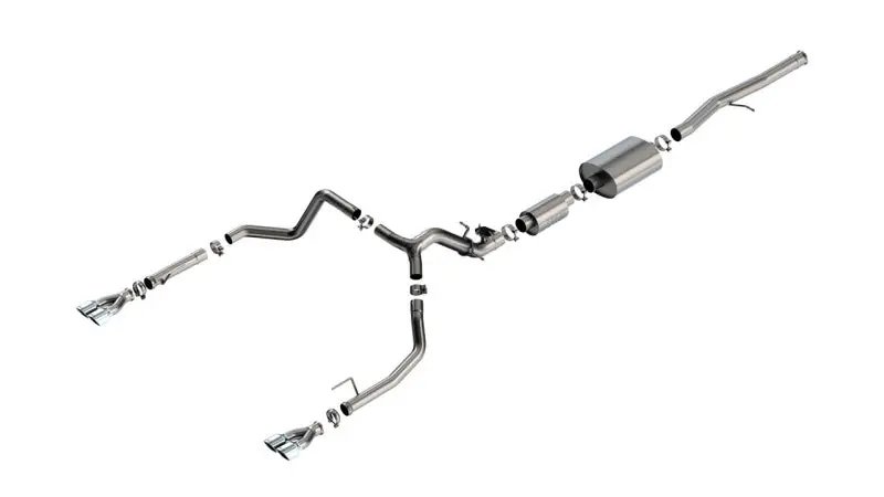 Borla 2024 Chevy Silverado 1500 6.2L V8 S-Type Catback Exhaust W/ Simulator - Chrome 1