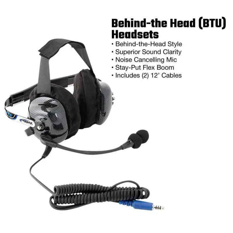 Rugged Radios Single Seat Kit With Digital Radio Behind-The-Head H42 Ultimate Headset 1