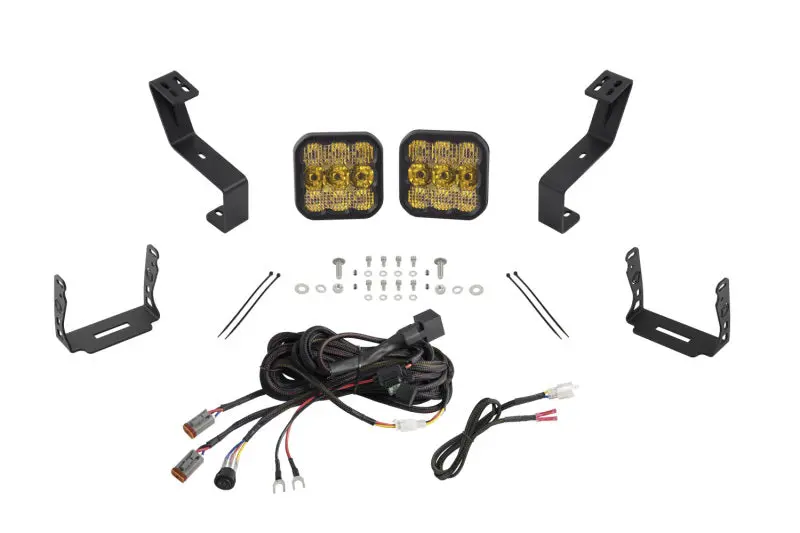 Diode Dynamics Ss5 Bumper Led Pod Light Kit For 2019-Present Ram - Sport Yellow Combo 1