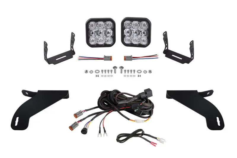 Diode Dynamics 21-22 Ford F-150 Ss5 Bumper Led Pod Light Kit Sport - White Driving 1