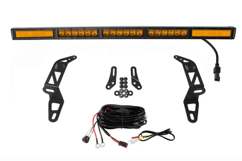 Diode Dynamics 18-21 Jeep Jl Wrangler/Gladiator Ss30 Bumper Bracket Kit - Amber Combo (Single) 1