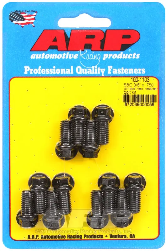 Arp Sb Chevy 3/8 X .750In Drilled Hex Header Bolt Kit 1