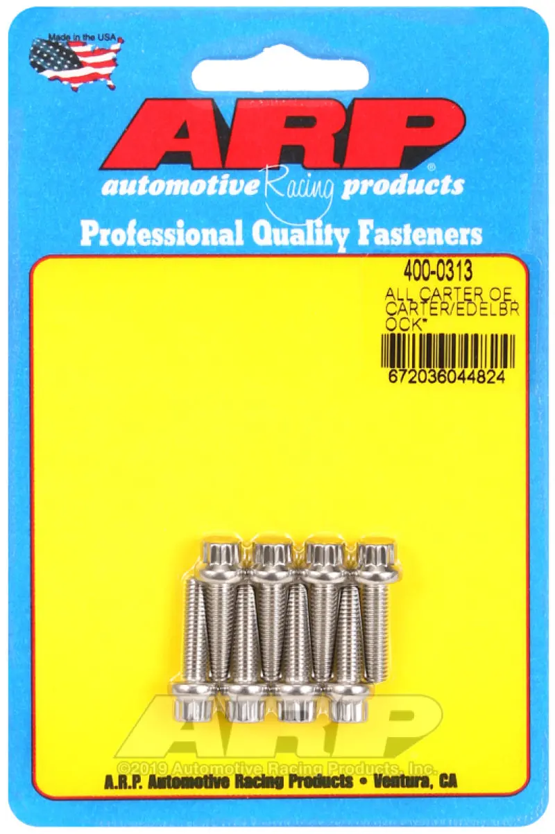 Arp All Carter Oe/Carter/Edelbrock (Performer And Thunder Series) Carburetor Bolt Kit 1