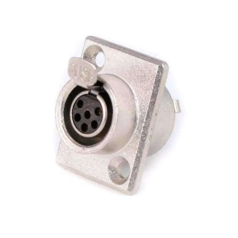 Rugged Radios 6-Pin Panel Mount Mini Xlr Connector Ty6f 1