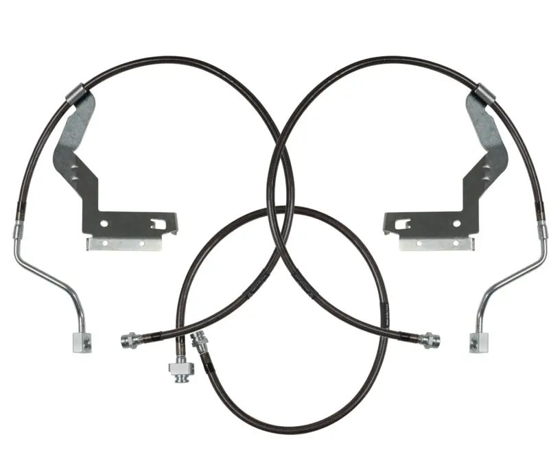 Carli 05-07 Ford F250/350 Sd Hardware Braided Brake Lines 4.5In System 1