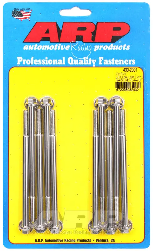 Arp Chevy Ls1/Ls4/Ls6/Lm7 5.5, Lq4-6.0 & Rl4-4.8 Hex Intake Manifold Bolt Kit 1
