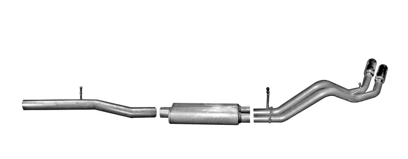Gibson Dual-Sport Cat-Back Exhaust System – Stainless Steel, Fits 2014–2018 Chevrolet Silverado 1500 Ltz 6.2L 1