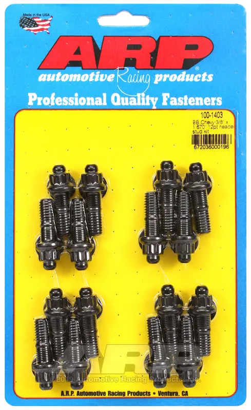 Arp Bb Chevy 3/8 X 1.670In 12Pt Header Stud Kit 1