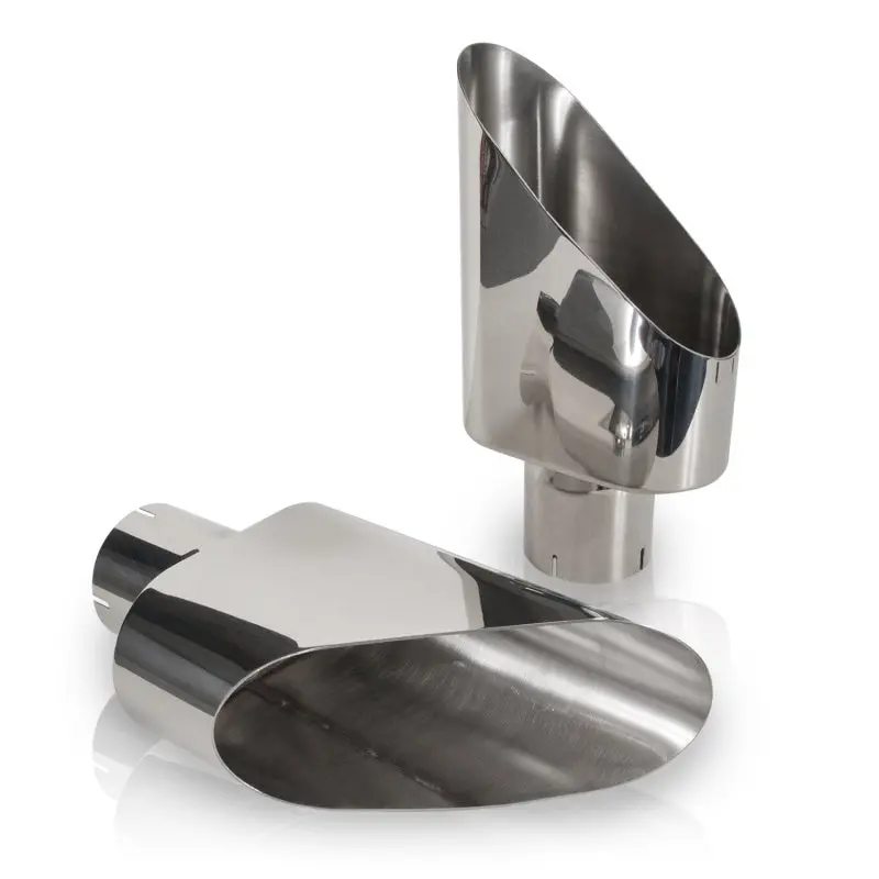Stainless Works Big Oval Side Exit Exhaust Tips – 2.5-Inch Inlet Diameter (Sold In Pairs) 1