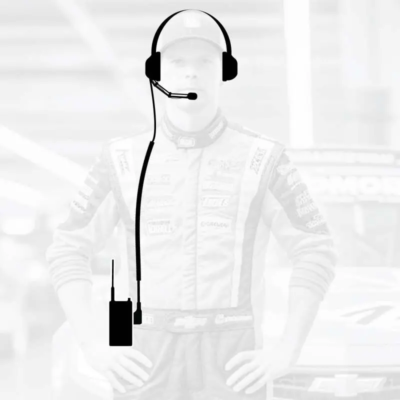 Rugged Radios Crew Chief - H42 Spotter Headset And Rugged Handheld Radio Package - Black 1