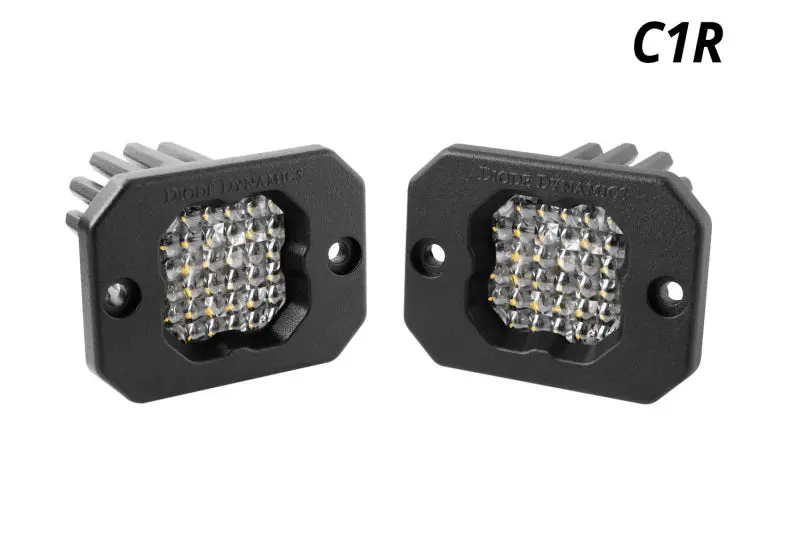 Diode Dynamics Stage Series C1r - White Flood Flush Mount Led Pod (Pair) 1