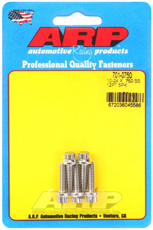 Arp 10-24 X .750 12Pt Ss Bolts (Pack Of 5) 1