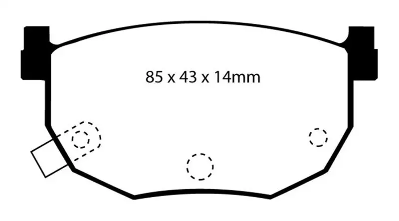 Ebc Yellowstuff Rear Brake Pads For 1999–2001 Hyundai Elantra 2.0L 1