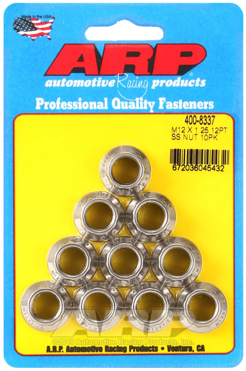 Arp M12 X 1.25 M14 Wr 12Pt Nut Kit - 10 Pack 1