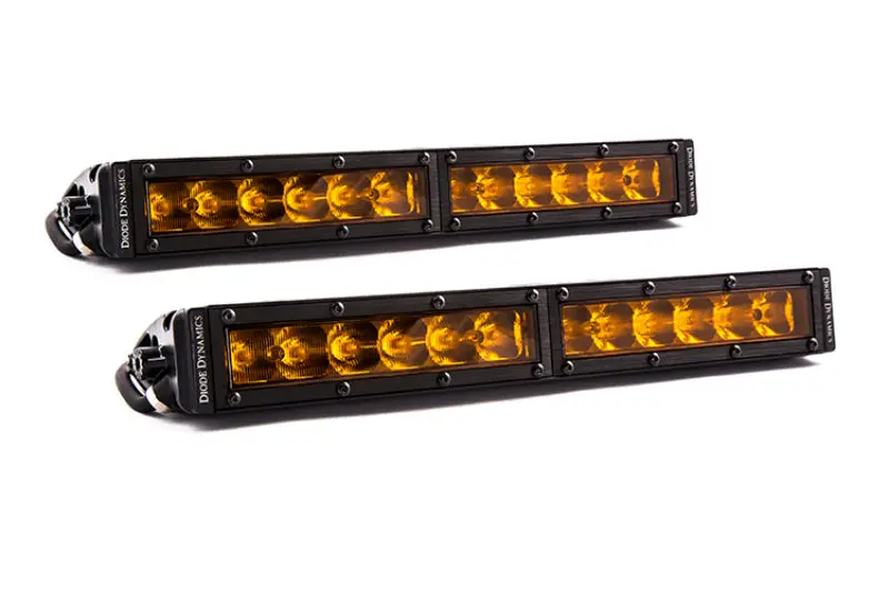 Diode Dynamics 12 In Led Light Bar Single Row Straight - Amber Driving (Pair) Stage Series 1