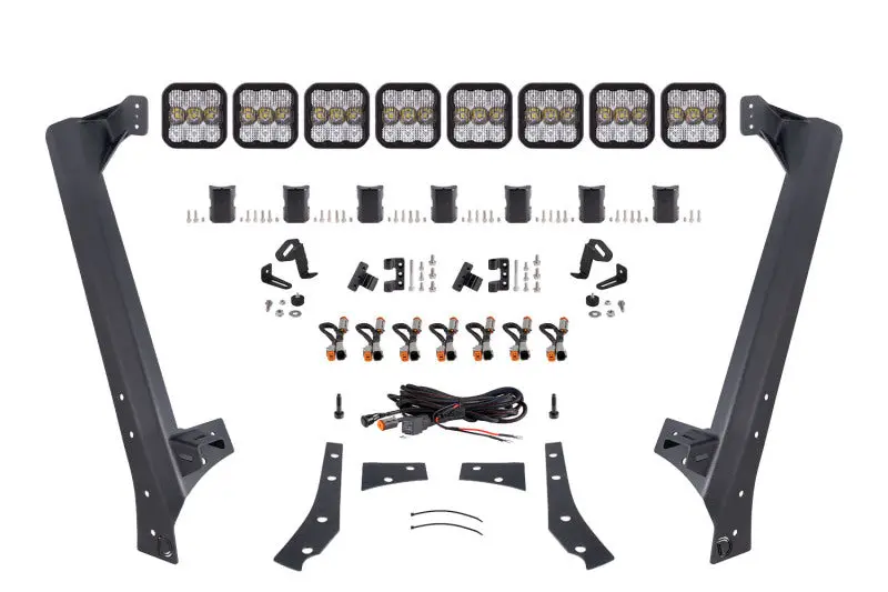 Diode Dynamics Jeep Jk Ss5 Sport Crosslink Windshield - White Combo Lightbar Kit 1
