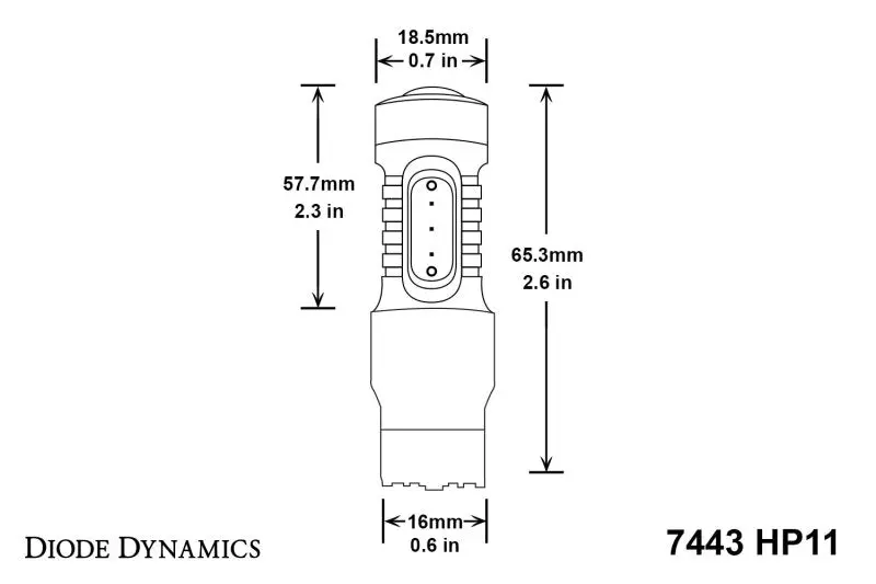 Diode Dynamics 7443 Led Bulb Hp11 Led - Red (Pair) 2