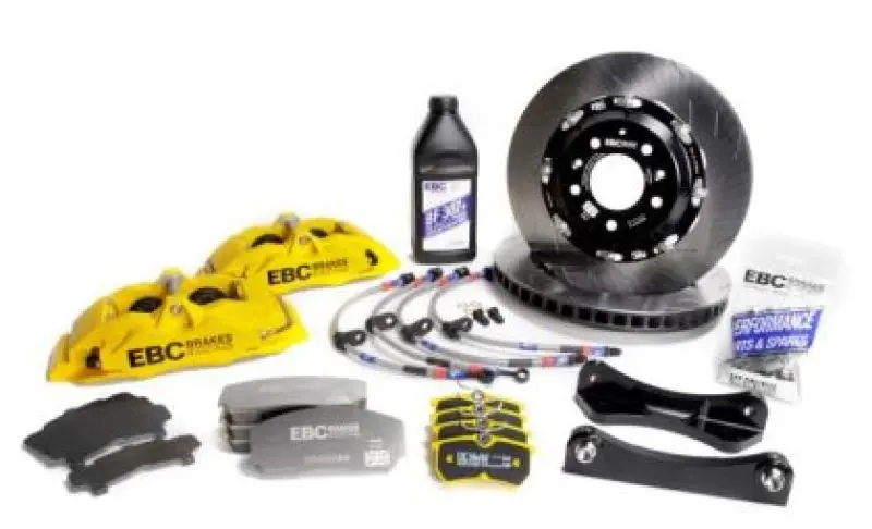 Ebc Racing 12-20 Audi A3 (8V) 1.8T Yellow Apollo-4 Calipers 330Mm Rotors Front Big Brake Kit 1