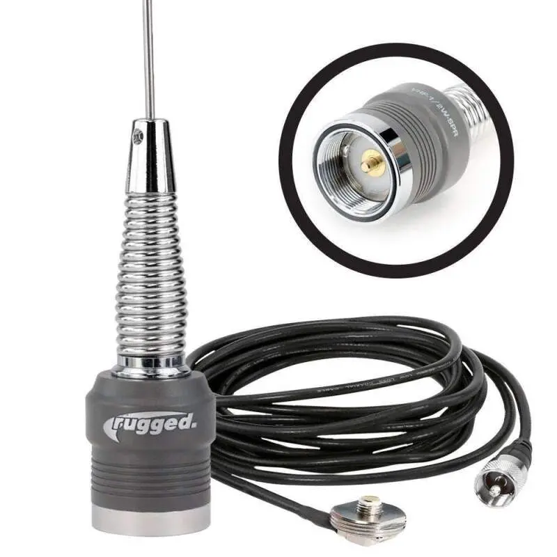 Rugged Radios Vhf Antenna Kit With 1/2 Wave No Ground Plane (Ngp) Antenna & Nmo Mount 1