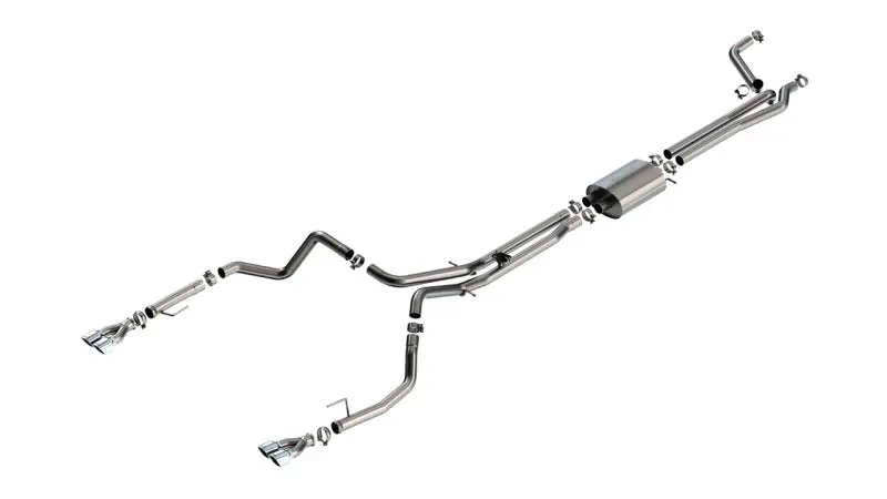 Borla 24-25 Chevy Silverado 1500 (6.2L V8) S-Type Cat Back - 3.5In Chrome Tips 1