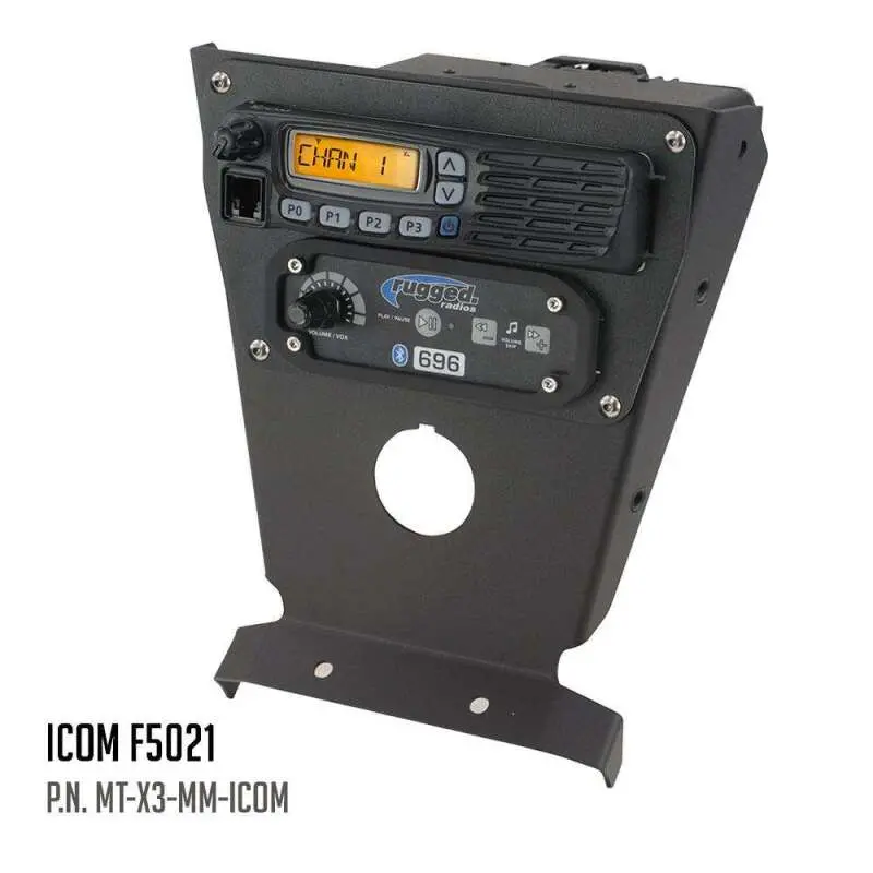 Rugged Radios Can-Am X3 Multi Mount Kit For Rugged Utv Intercoms And Radios Kenwood Tk7360 1