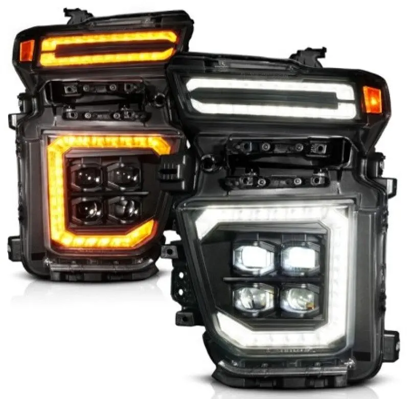 Anzo Z-Series 20-23 Chevy Silverado 2500/3500 Z-Series Full Led Proj Headlights Black - Pass. Side 1
