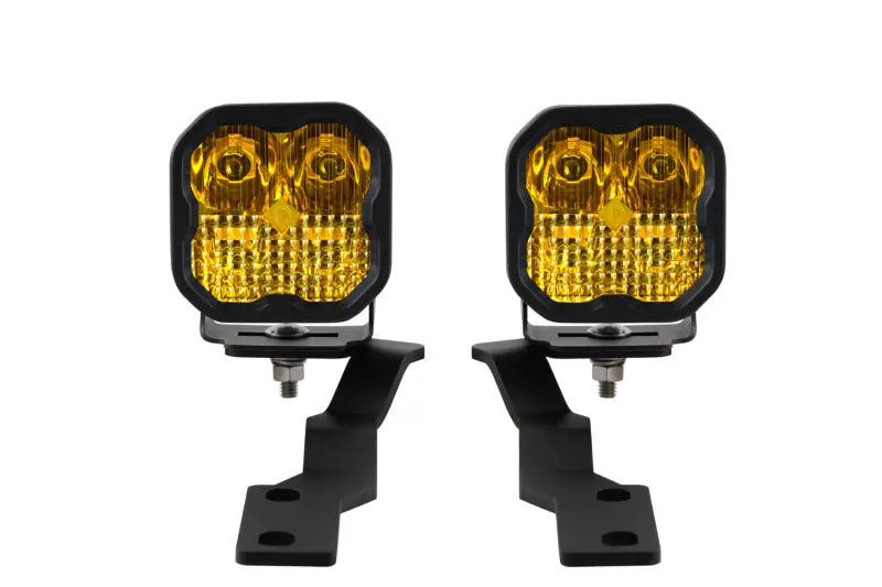 Diode Dynamics 16-21 Toyota Tacoma Sport Ss3 Led Ditch Light Kit - Yellow Combo 1