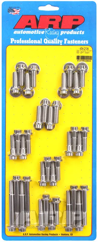 Arp Sb Tuned Port Complete Ss 12Pt Intake Manifold Bolt Kit 1