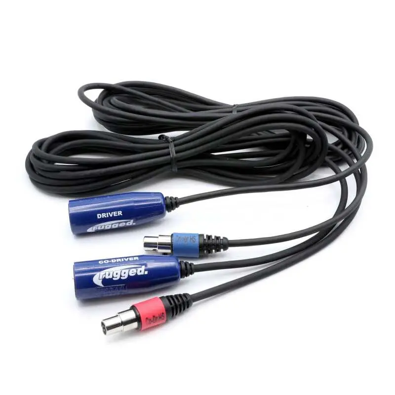Rugged Radios Offroad Driver And Co-Driver Intercom Cable Bundle 1