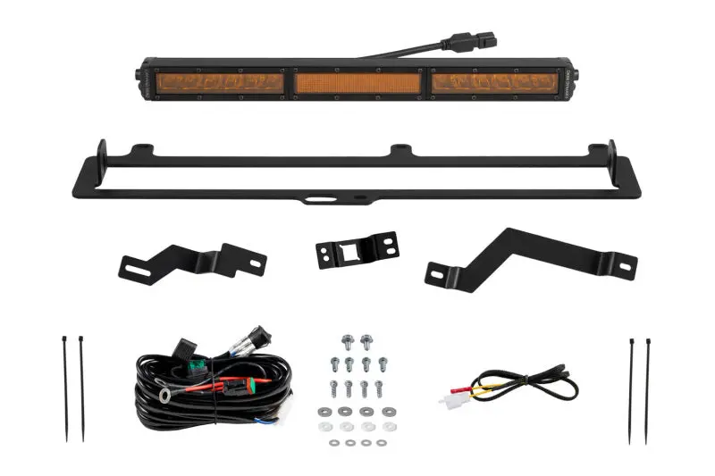 Diode Dynamics 2022+ Toyota Tundra Trd Pro Grille Light Bar Kit - Amber Combo 1