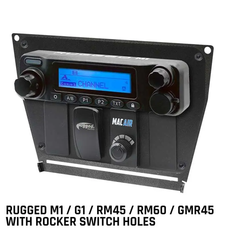 Rugged Radios Polaris Rzr Pro Xp/Turbo R/Pro R Dash Mount - Rugged M1/G1/Rm45/Rm60/Gmr45 W/Holes 1