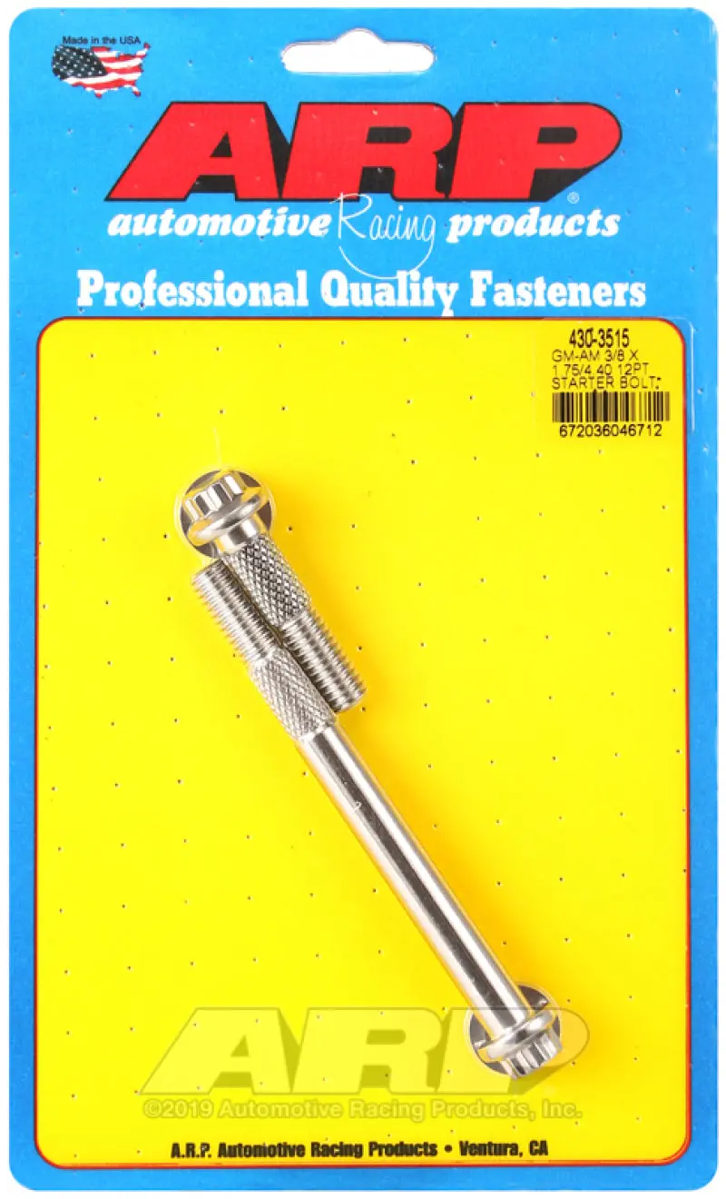 Arp Gm 3/8 X 1.750/4.400 12Pt Ss Starter Bolt Kit 1
