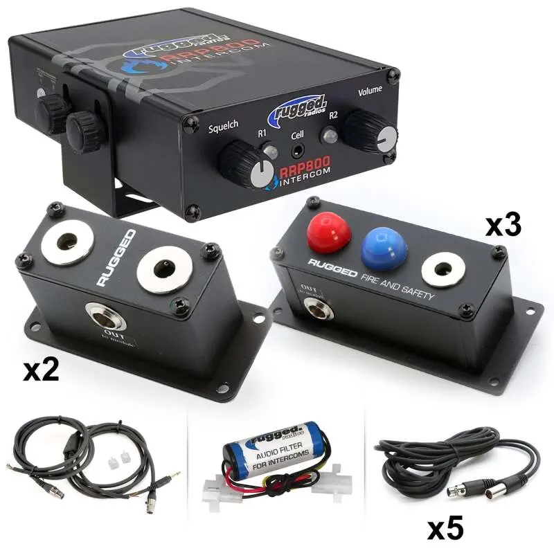 Rugged Radios Fire And Safety 6-Person Dual Radio And Pump Panel Intercom Kit 1