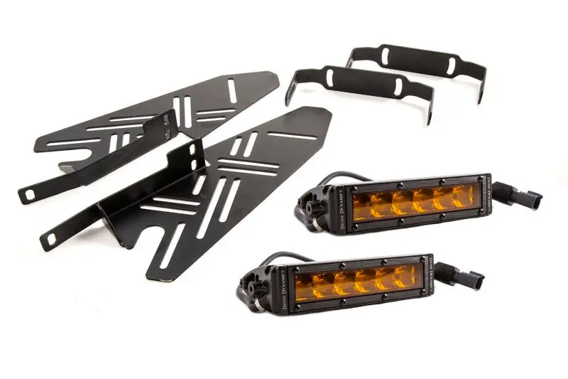 Diode Dynamics 17-19 Ford Raptor Ss Fog Kit Ss 6.0 In - Amber Driving 1