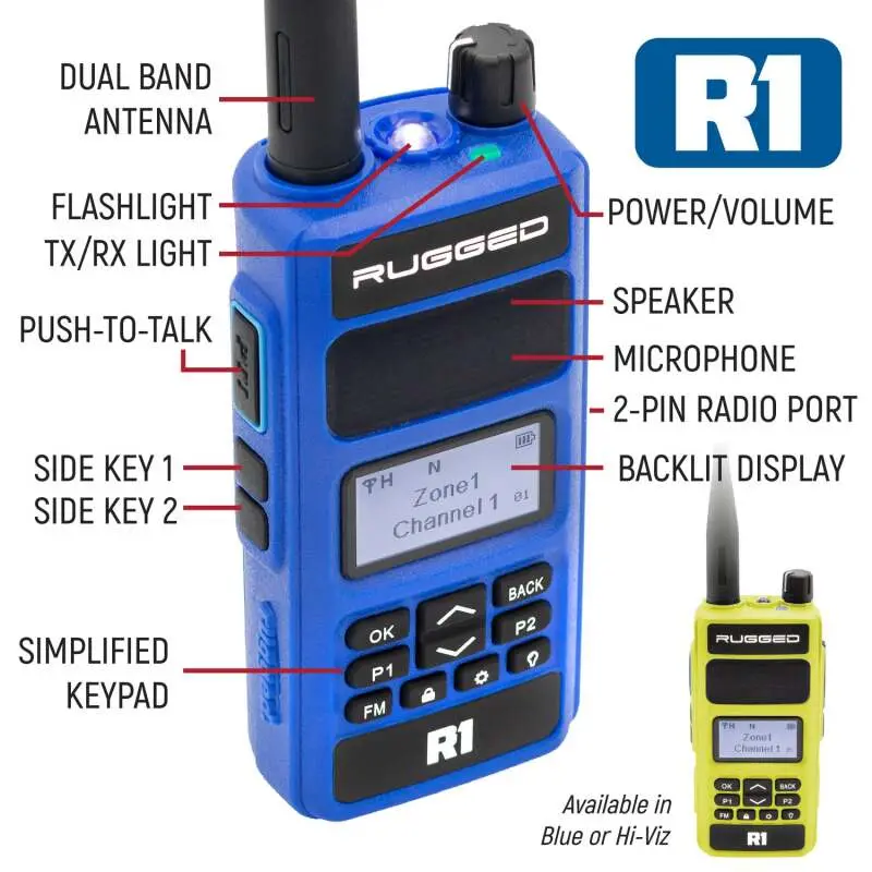 Rugged Radios Nascar And Imsa Racing Comm System Nascar / R1 / Blue 1