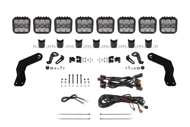 Diode Dynamics 17-24 Can-Am Maverick X3 Ss5 Sport Crosslink Roof Lightbar Kit - White Combo 1
