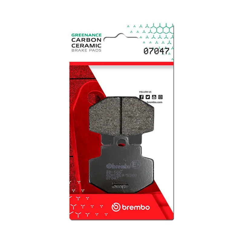 Brembo Oe Benelli Adiva/Gilera Runner/Piaggio Hexagon Carbon Ceramic Brake Pad - Rear 1