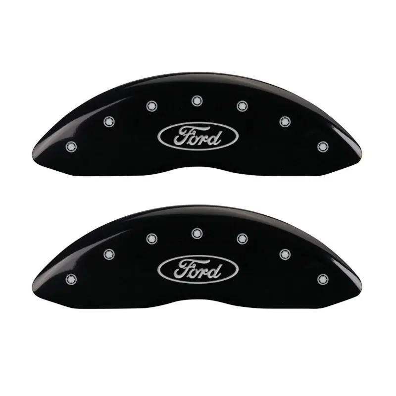 Mgp 4-Piece Caliper Cover Set – Engraved Oval Logo, Ford-Specific Black Finish With Silver Accent 1