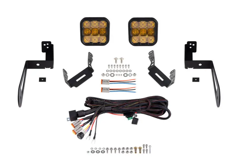 Diode Dynamics 07-18 Jeep Jk Wrangler Ss5 Bumper Led Pod Light Kit - Sport Yellow Combo 1