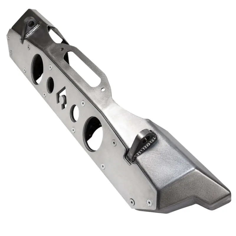 Artec Industries Jeep Jk Powder Coat Nighthawk Front Bumper W/ Alum Skid Black Powder Coat 1