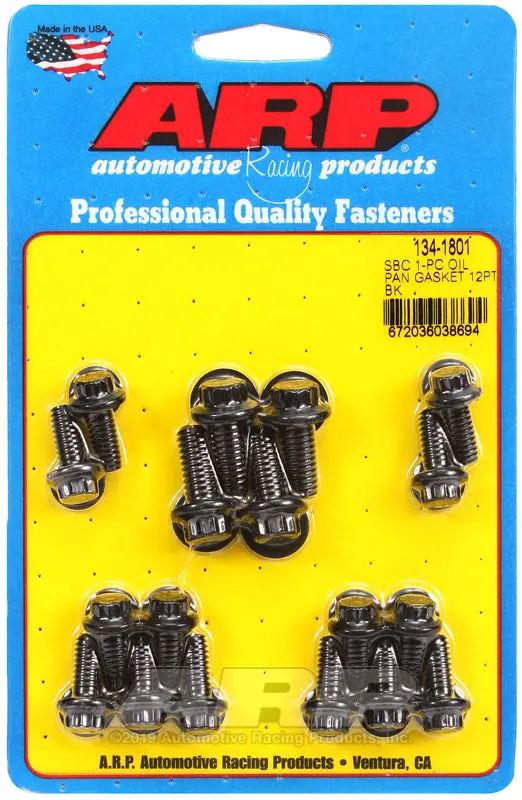 Arp Sb Chevy 1-Pc Oil Pan Gasket 12Pt Bolt Kit 1