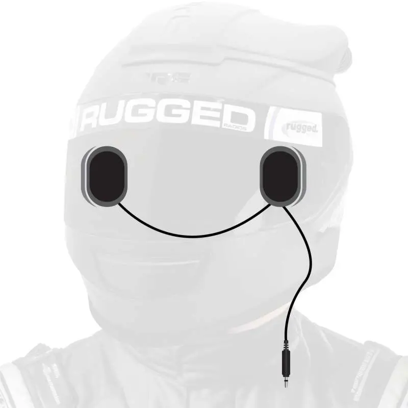 Rugged Radios Alpha Audio Speaker Pods - Velcro Mounting And Gel Ear Pods - Stereo & Mono 3.5Mm 1