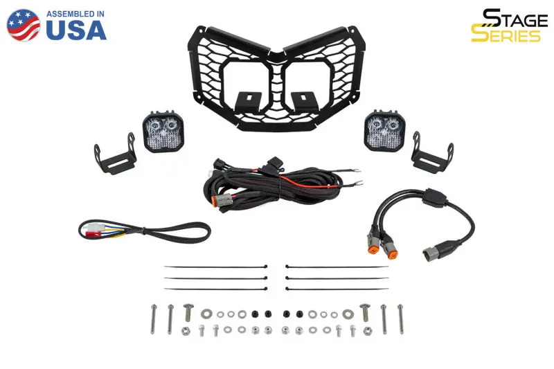 Diode Dynamics 17-24 Can-Am Maverick X3 Stage Series Led Grille Kit - Sport Yellow Combo 2