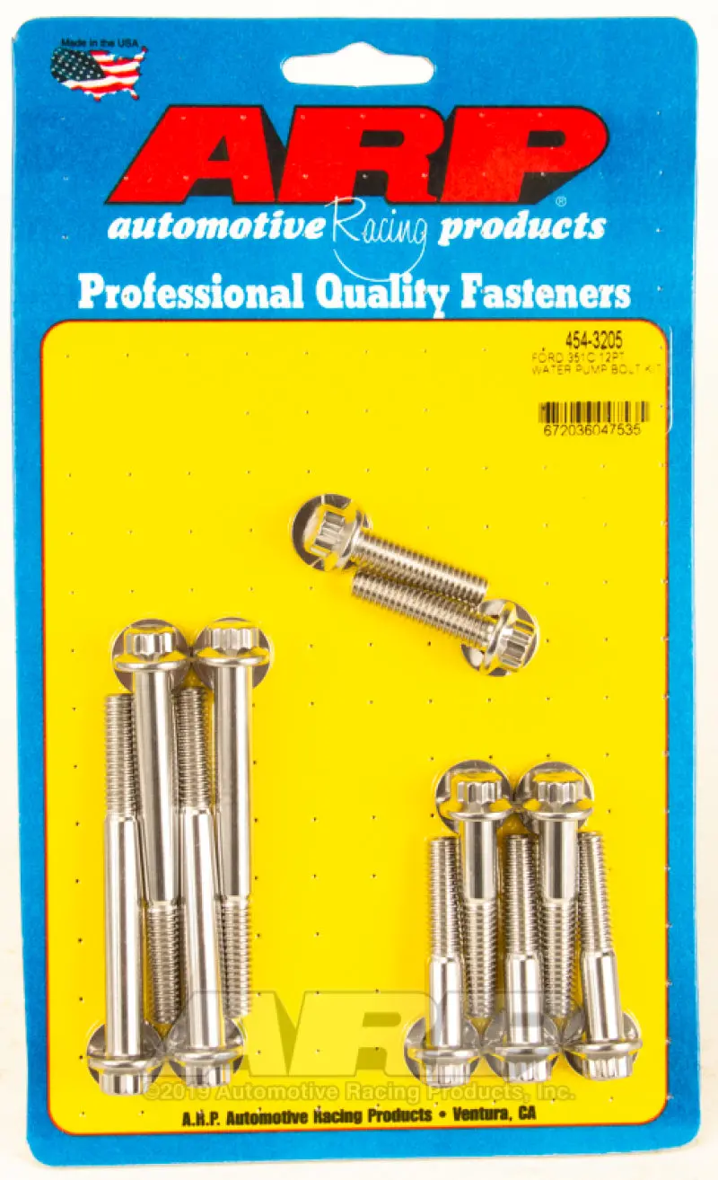 Arp Ford 351C Ss 12Pt Water Pump Bolt Kit 1