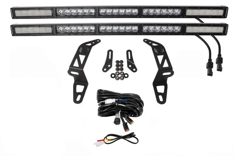 Diode Dynamics 18-21 Jeep Jl Wrangler/Gladiator Ss30 Bumper Bracket Kit - White Combo Dual 1
