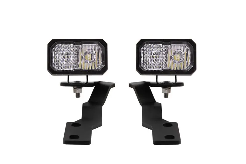 Diode Dynamics 16-21 Toyota Tacoma Stage Series 2In Led Ditch Light Kit - Pro White Combo 1