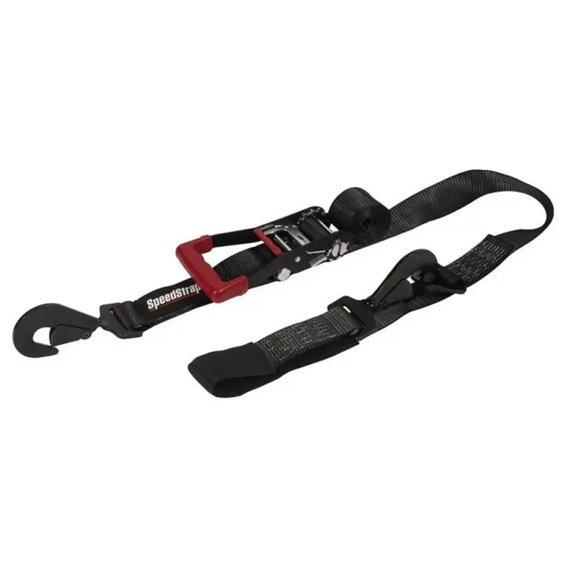 Speedstrap 2In X 8Ft Ratchet Tie Down W/ Flat Snap Hooks & Axle Strap Combo, Made In The Usa 1