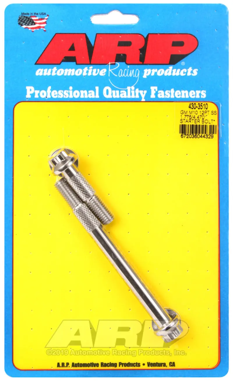 Arp Gm M10 12Pt Ss 1.775/4.470In Starter Bolt Kit 1